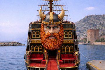 Alanya Boat Tour (Luxury Real Pirate) – Caves, BBQ & Soft Drinks