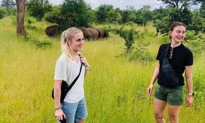 Rhino Safari Walk in Livingstone Zambia
