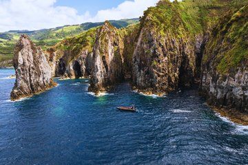 São Miguel Sea Caves, Swim and Drinks Private Boat Tour