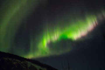 Northern lights by fire