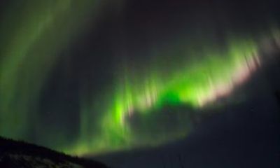 Northern lights by fire