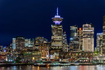 Vancouver Private Night Tour Skyline and Waterfront Lights