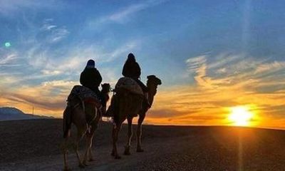 Agafay Desert Sunset Camel Ride and Dinner from Marrakech