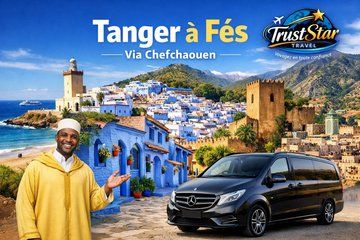 Tangier to Fes via Chefchaouen Private Scenic Transfer