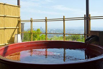 Osaka Half day E bike Katsuoji Temple and Luxury Hilltop Onsen