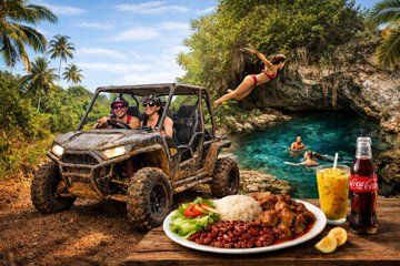 Private buggy adventure with cenote bath and Dominican food.