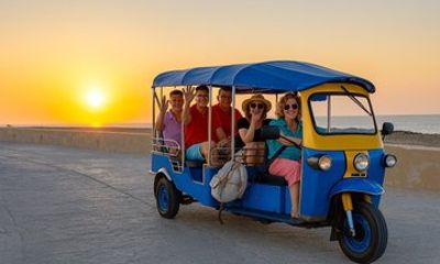 Sunset Gozo Tuk-Tuk Chauffeured Tour Including Comino Cruise