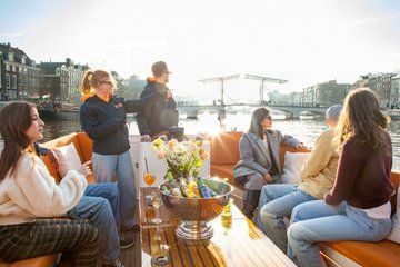Amsterdam Luxury Open Boat Cruise with Optional Unlimited Drinks