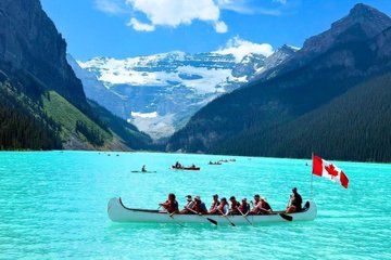 Paddle Lake Louise by Voyageur Canoe