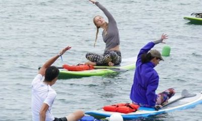 Rise and Shine Guided Paddleboard Yoga Class in Rye