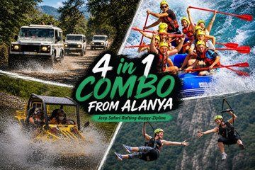 Jeep Safari Rafting Buggy and Zipline from Alanya 4 in 1 Day