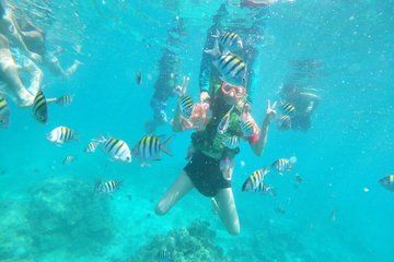 Quiet beach baru with snorkel
