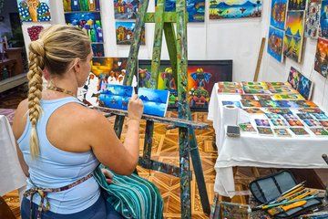 San Juan La Laguna Painting Workshop with Local Artists
