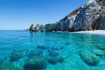 Private Shore Tour: Lalaria Caves, Kastro & Island Beaches