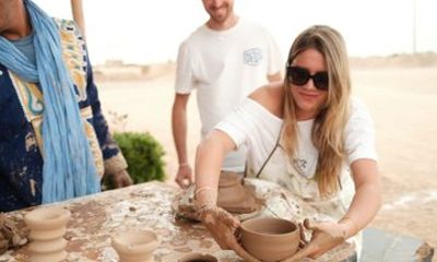Marrakech Electric Bike Lunch and Pottery in Agafay