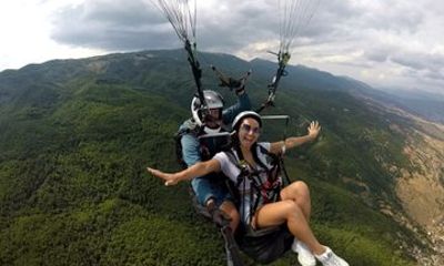 Tandem Paragliding Over Lake Ohrid