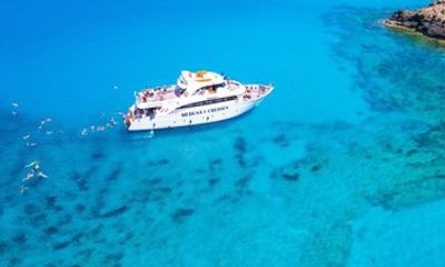 From Limassol: Agia Napa Blue Lagoon & Turtle Bay Boat Trip