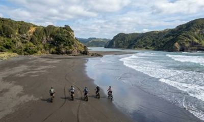 Fat Biking Adventure on Auckland's Black Sand Beaches