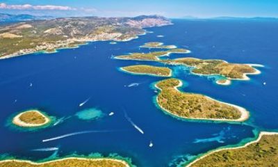 From Trogir: Blue Lagoon, Underwater Museum & Beach Bar Borkko