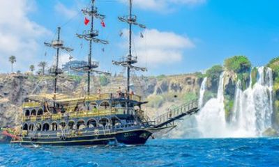Antalya Pirate Boat at Düden Waterfall With Lunch and Soft Drinks