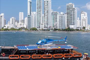 Helicopter and Luxury Boat Tours in Cartagena