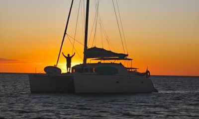 Ibiza Sunset with a Catamaran