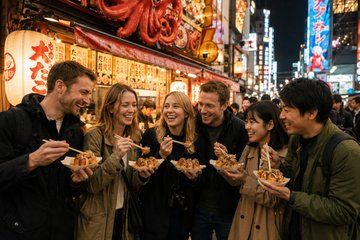 Osaka Food Walk Dotonbori St. to Kuromon Kitchen