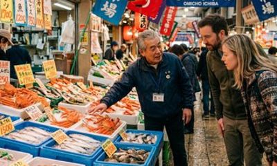 Kanazawa Omicho Market Food Private Tour with Licensed Guide