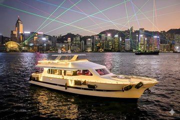 Victoria Harbour Night Yacht Tour Hong Kong