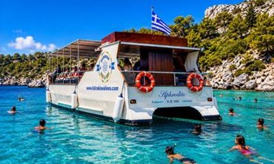 Faliraki: 3 Hour Cruise to Anthony Quinn, Ladiko & Afandou Bay