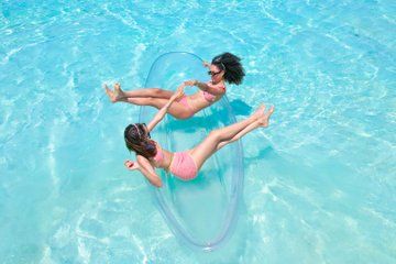 Couple Clear Kayak Drone Photoshoot in Turks and Caicos