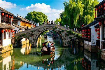 Historic Zhujiajiao Tour with Boat Ride and Tea