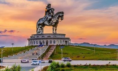 Private Day Tour Genghis Khan complex Terelj NP Camel ride Eagle