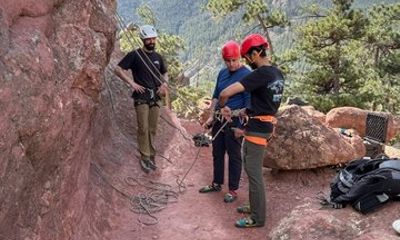 Private Beginner Outdoor Rock Climbing in Boulder
