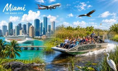 Miami Combo: Everglades Adventure and Sightseeing Tour
