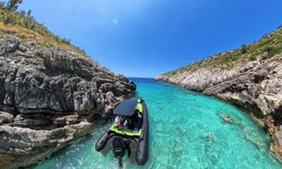 Tirana to Sazan Island, Ali Cave & Saint Vasil Bay by Speedboat