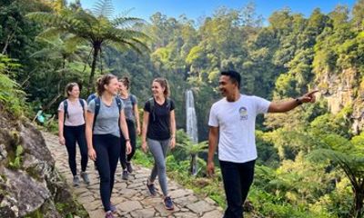 From Jakarta Bandung Waterfalls Dusan Bambu and Tea Plantations