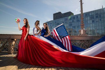 World Cup 2026 Flying Dress Photoshoot in New York City