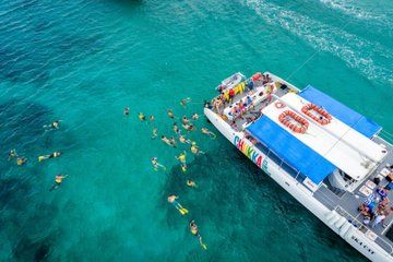 Dunns River Falls Climb Zipline and Catamaran Tour from Kingston