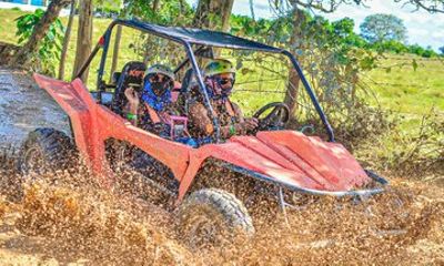 Extrama Route in Buggies Visit Cenote indigena and Playa Virgen