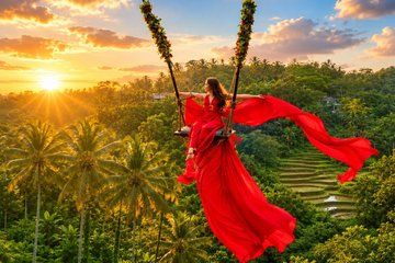Ubud Waterfalls, Tegalalang Rice Teracces With Bali Swing Tour