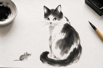 Hiroshima Japanese Sumi-e Ink Painting Experience