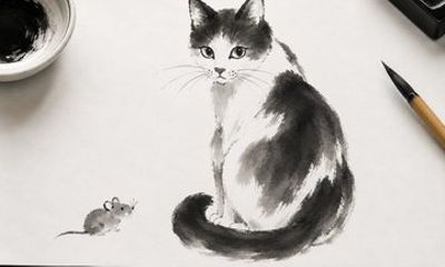 Hiroshima Japanese Sumi-e Ink Painting Experience
