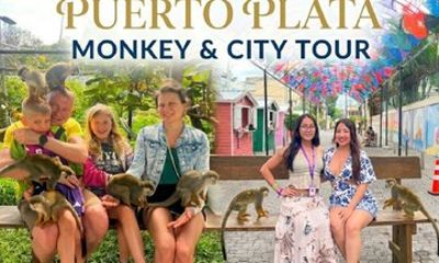 Puerto Plata Monkey Sanctuary and City Tour with Beach Access