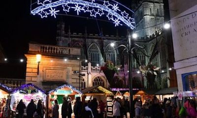 Bath Christmas Market with Optional Roman Baths Entry
