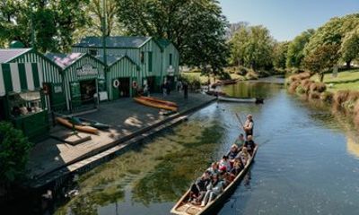 Punting on the Avon Antigua Boatsheds