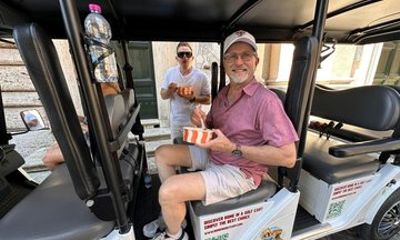 Private Rome Golf Cart Tour with FREE Pasta OR Maritozzo Tasting