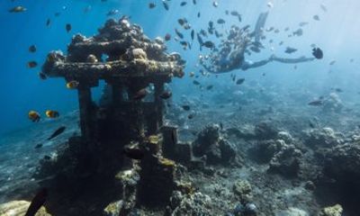 Tirta Gangga Underwater Temple Snorkeling and Virgin Beach Tour