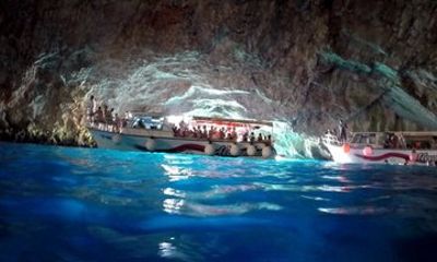 Tivat Submarine Tunnel Blue Cave Zanjice Beach Boat Tour