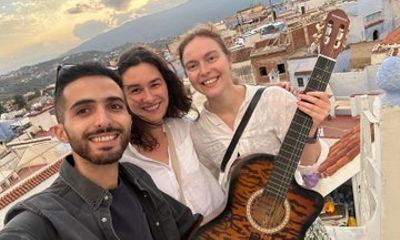 Chefchaouen Night Walk: Street Food & Gnawa Rooftop Experience